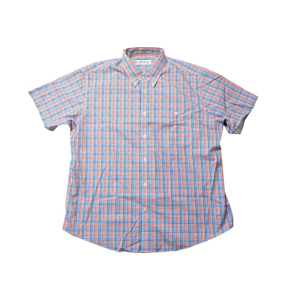 ORVIS men's Short sleeve, button down shirt, size 2XL, 100% Cotton, NWOT